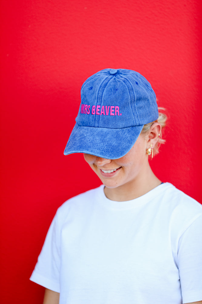 Mrs Beaver Cap Coastal Blue