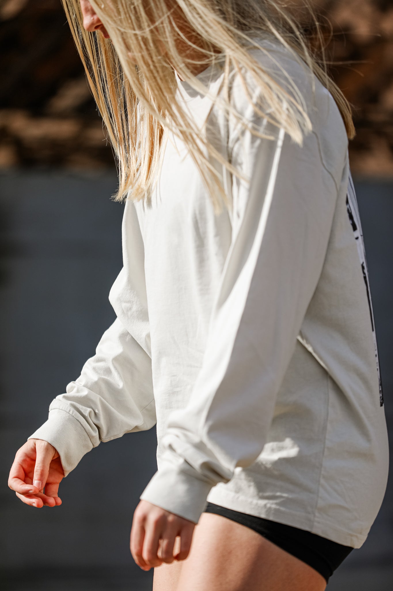 Petrol Long Sleeve Tee Faded Bone