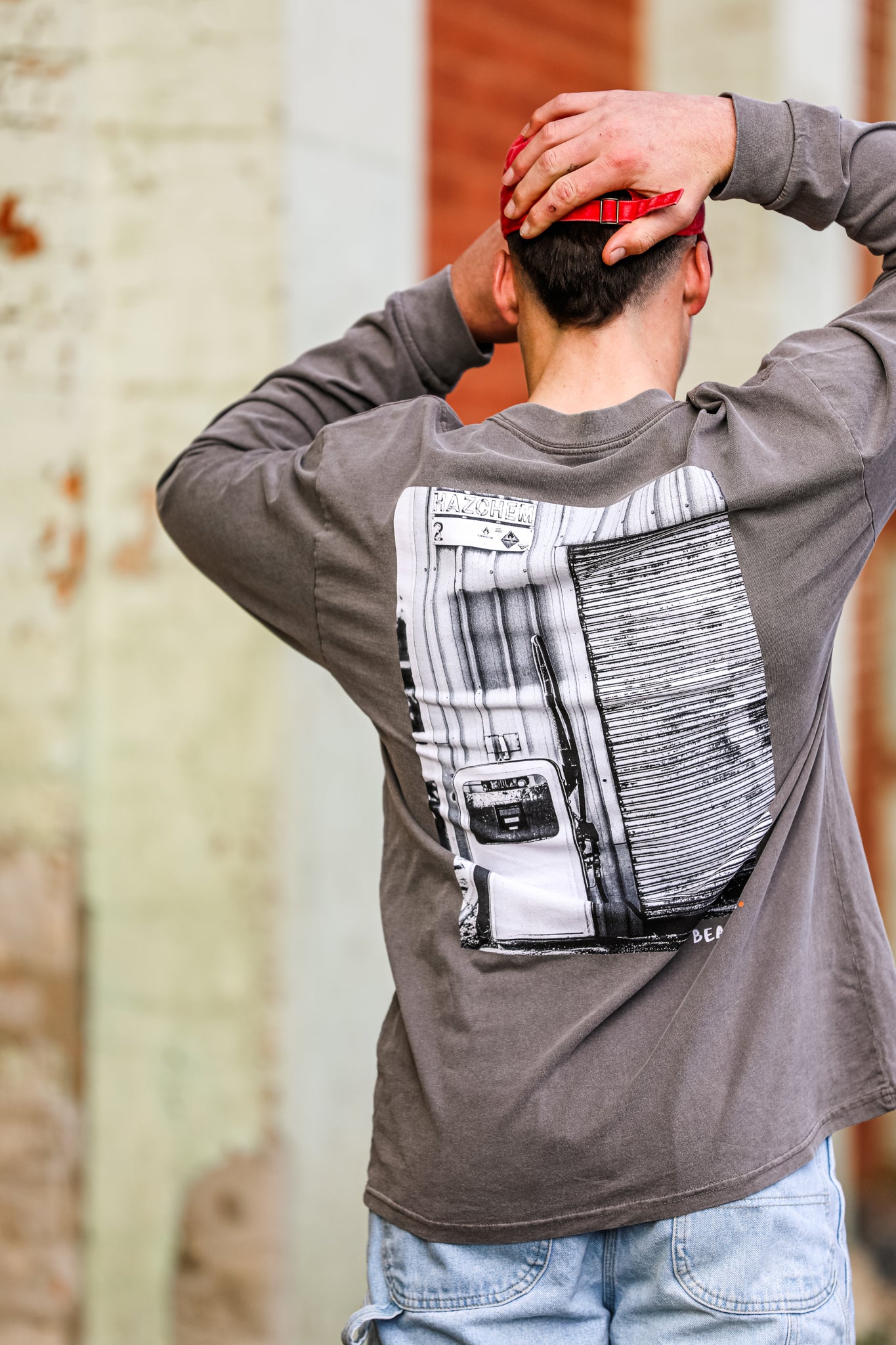 Petrol Long Sleeve Tee Faded Grey