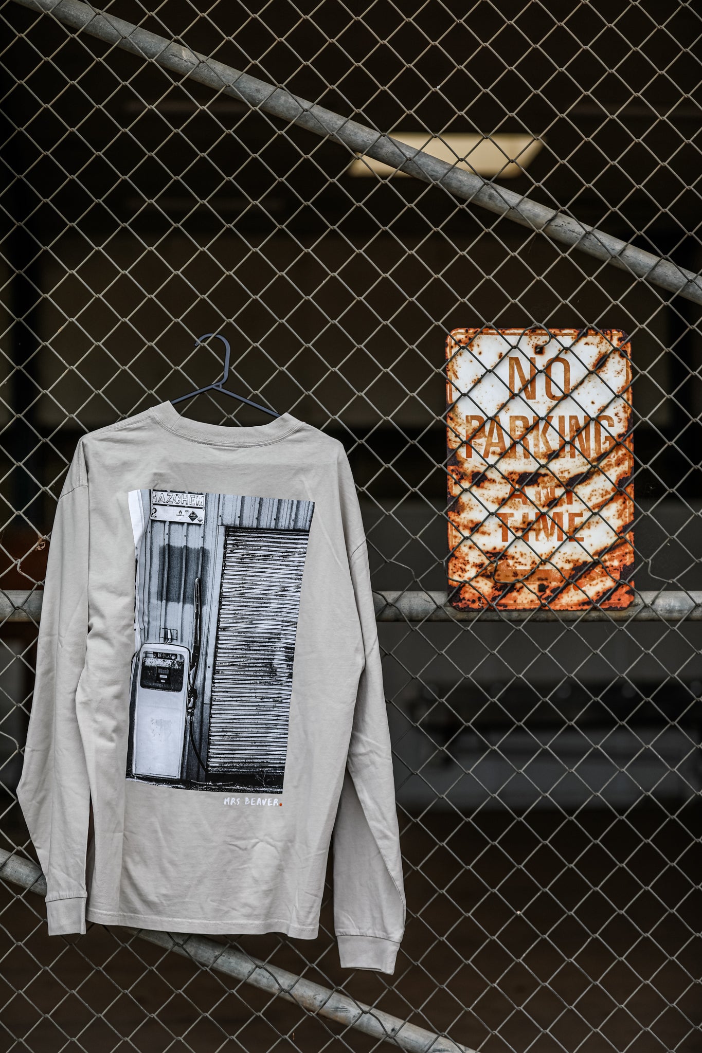 Petrol Long Sleeve Tee Faded Bone