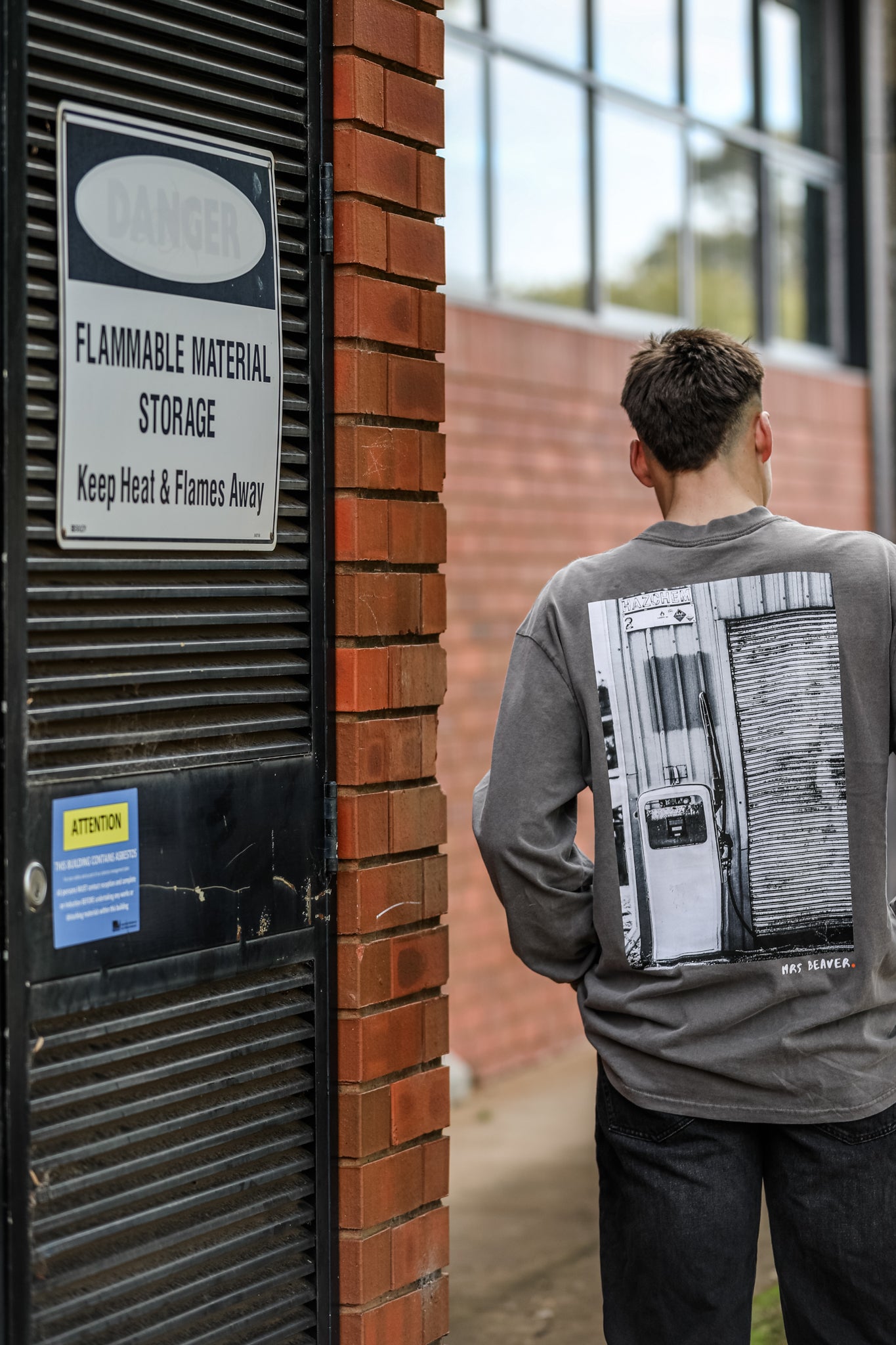 Petrol Long Sleeve Tee Faded Grey